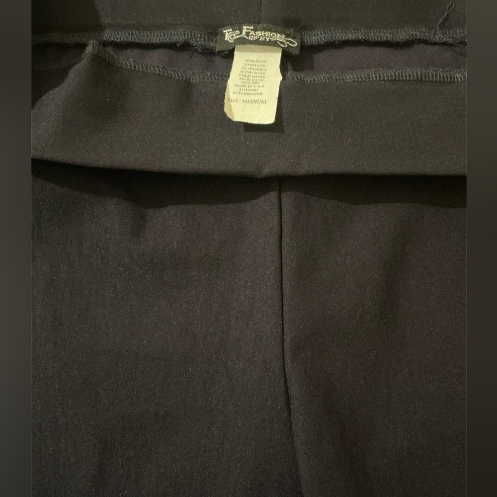 Top Fashion of NY Black Soft Stretch Rayon Leggings - Picture 3 of 3